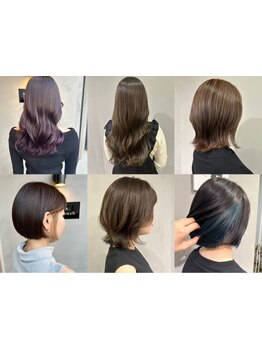 上品で透明感のあるダメージレスカラーが人気◎高いカラー技術で可愛くお洒落な仕上がりに♪