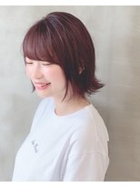 イル(ill)&nbsp;切りっぱなし　外ハネボブ　ベリーピンク