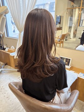 マロウ(mallow) 《花屋併設》レイヤーカットチョコレートブラウン