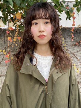 フェンヘアーアイス 中目黒(Fen.hair ici) 大人可愛い♪20代30代ロングパーマミルクティーベージュ