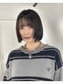 フゾンカウチ(fuzon kauti)&nbsp;ぱっつんボブに顔周りレイヤーでおしゃれに！