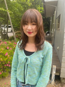 ヘアーコンセプト アイアイオ(HAIR CONCEPT iio) layer cut×明るめbeige color