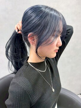 ジエクトカナウ 梅田 【顔周り似合わせカット】姫カットレイヤー/ブルーカラー