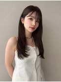 髪質改善レイヤーカット前髪カット顔周りレイヤー暗めカラー銀座