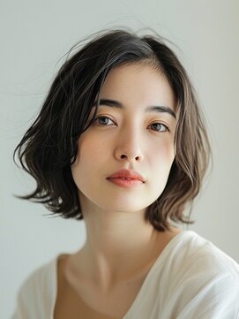 トリッカ 代官山(tricca) ミディアムレイヤー/ダークブラウン/艶髪