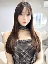 レア 表参道(L'ea)&nbsp;・黒髪 クラゲヘアー オリーブグレー 小顔 ココアベージュ