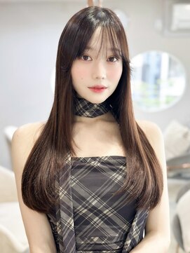 レア 表参道(L'ea) ・黒髪 クラゲヘアー オリーブグレー 小顔 ココアベージュ