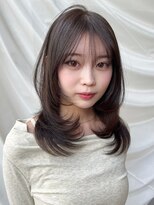 バイオレット 表参道店(Violet) ミディアムレイヤーハッシュカットシャギーココアブラウンIB-65