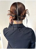 お呼ばれヘア お団子ヘア 成人式 結婚式 カチモリヘア 20代