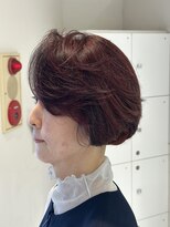 サロンイクエヤマザキ 麻布十番(SALON IKUE YAMAZAKI) ベルジュバンス 傷まない白髪染め ショートボブ