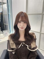 マーシュ 梅田(marshu)&nbsp;マロンブラウン×レイヤーカット:))