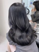テンダー 川崎(TENDER) ba759_黒髪アッシュブリーチなし透明感艶髪ワンホンヘアレイヤー