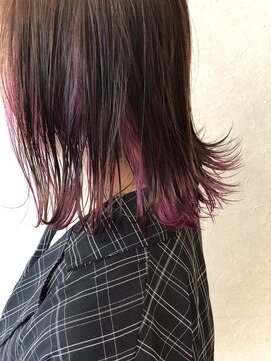 スーパーカット 元町店(SUPER CUT) インナーカラー　パープル