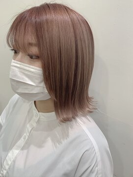 ジーナ 札幌(Zina) 【Zina SAPPORO】ピンクベージュ×外ハネ