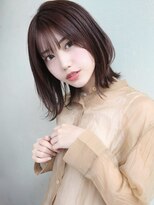 デコ(DECO) 【穂積聡】大人可愛い20代30代シースルーバング小顔外ハネボブ