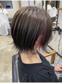 ボブ×ピンクインナーカラー