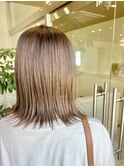 20代30代40代髪質改善カラーアッシュベージュ艶感ストレート