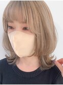 大人気ブリーチありシルキーベージュカラーデザインカラー