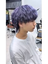 ネオン(NEON)&nbsp;【色落ちシルバー】ラベンダーカラーマッシュウルフ