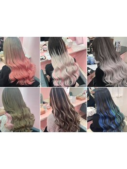 【ヘアカラー/梅田美容室 】インナーカラー,グラデーションカラーもエクステと組み合わせてヘアを楽しめる!