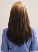 切りっぱなしボブ エアリーロング 美髪 ピンクブラウン