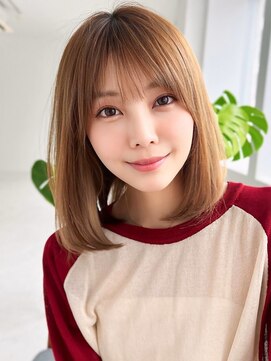 アグ ヘアー レイル 新津店(Agu hair rail) 《Agu hair》顎下結べるボブ×numberA.ケアオイルスリーク