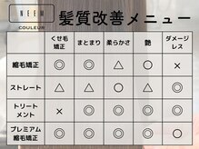 ニーム クルール 国分寺北口店(NEEM Couleur)の雰囲気（メニュー選択のご参考に＊【国分寺/髪質改善/トリートメント】）