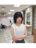 パーマ/ウェーブ/ボブ/ボブパーマ/ウェットスタイリング/暗髪