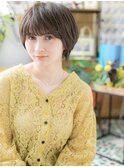 グレーベージュ丸みショートマッシュウルフh3志木20代30代40代