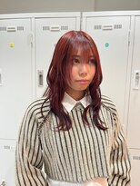 ナンバー ユアイロ 川崎(N° uairo)&nbsp;【森山】レッドバイオレット／くびれ巻き／トレンドカラー