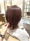 くびれ×外ハネピンクブラウン