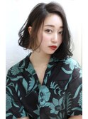 【marfe】ボブ＿黒髪＿インナーカラー＿ポイントカラー