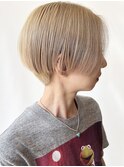 【morio原宿】ショートボブ透明感ベージュカラー
