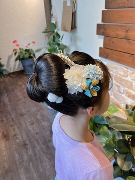 日本髪の七五三ヘアセット