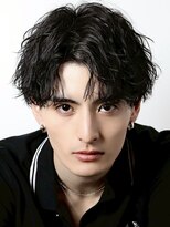 ルーシー 渋谷(LUCEY)&nbsp;センターパートフェザーパーマシャドウパーマメンズパーマ