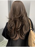 レイヤーカットウルフカットボブグレージュオリーブべージュ
