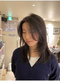 レイヤーカット#ハッシュカット#グレージュ