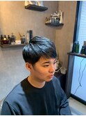 マッシュショート×ツーブロック×刈り上げ×アイロンパーマ
