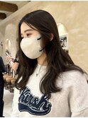 ●髪質改善ミルクティーベージュストレート/ダークグレージュ