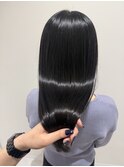 【横浜】地毛風ダークカラー×美髪ケア｜まとまり重視ストレート