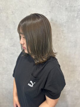 ヘアーワークス ボナ(HAIR WORKS bona.) レディース　セミロング　毛先　インナーカラー