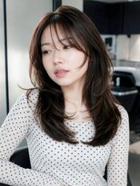 シオン(shion)&nbsp;ダークブラウンレイヤーロング_F1753