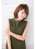 バレイヤージュデジタルパーマショート×ノーブルクラシカルロブ