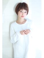 オーロ 宝塚店(ORO)&nbsp;ローライトアッシュブラウン大人かわいい小顔ワンサイドショート