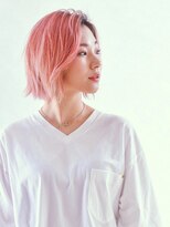 サンディーズ(Sandees)&nbsp;大人かわいいお洒落ボブピンクかきあげボブ