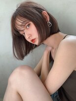 ラエティス(Laetus)&nbsp;ワンレングスボブ/前髪シースルー/大人グレージュ