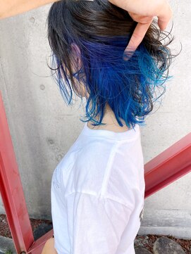 モップアップ ゾイトロープ(Mop up zoe trope) インナーカラー　ブルーグラデーション