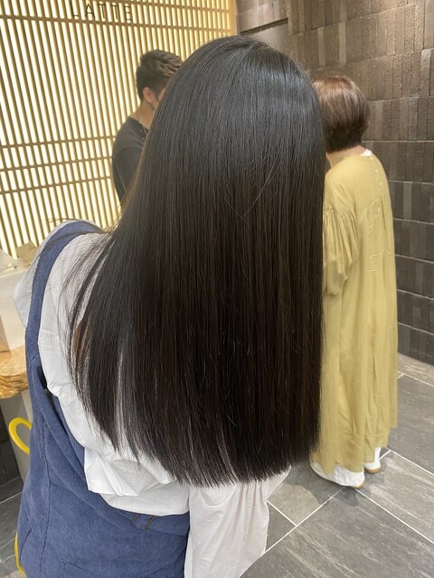 髪質改善トリートメント/黒髪ロングストレートヘア