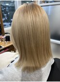 切りっぱなしボブ×ブロンズ