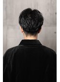 【メンズトレンドパーマ】毛流れセンターパートヘア